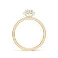 thumbnail image 2 of ANGARA Lab Grown Oval Diamond Halo Engagement Ring for Women in 14K Yellow Gold (Size-7x5mm| Color-F-G| Clarity-VS) | April Birthstone, Anniversary, Jewelry Gift for Women | Lab-Grown Diamond Ring, 2 of 7