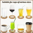 thumbnail image 6 of Cterwk 4 Pack Cork Coaster 3.9 Inch Heat Resistant Reusable Cork Table Mat for Bar, Dining Table, Kitchen, 6 of 6