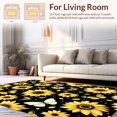 thumbnail image 2 of Ultra Soft Area Rug, Chic Abstract Butterfly Decoration, Non Slip, Stain Resistant, Washable Area Rugs for Living Room, Bedroom(Yellow, 5X7), 2 of 8