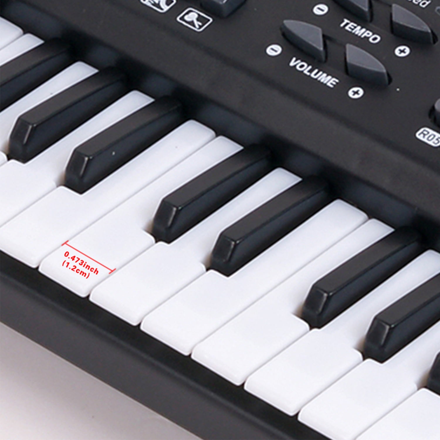 Moosiker 61 Key Keyboard Piano, Electric Piano Music Keyboard with Teaching Mode, Microphoneand USB Cable, Toy Christmas Birthday Gifts for Kids Beginners
