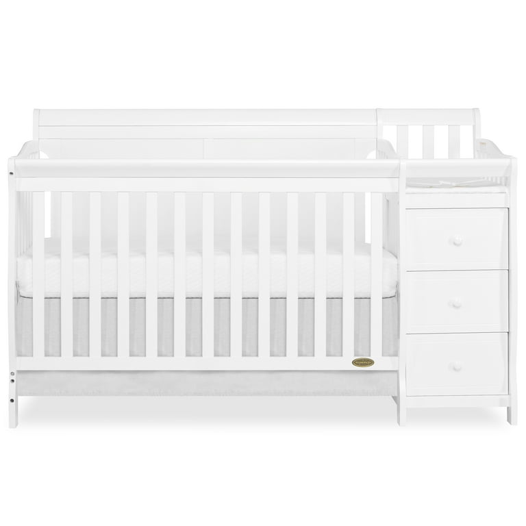 Walmart white crib with changing table hotsell