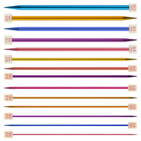 facefd Color Random Knitting Needles Sweater Portable Aluminum Weaving Needle DIY Crafting Needleworking Equipment Household Supplies 28 Pieces/set