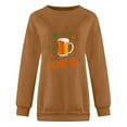 thumbnail image 3 of WREESH Womens Sweatshirts Trendy Oktoberfest T-Shirts Beer Letter Print Pullover Fall Long Sleeve Crewneck Tee Tops Casual Workout Blouse Khaki, 3 of 4
