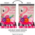 thumbnail image 4 of Evergreen Burlap Garden Flag - Fringe Flamingo, Size - 12.5  x 18 Inches, Outdoor Seasonal Holiday Yard Decorative Flag, 4 of 7