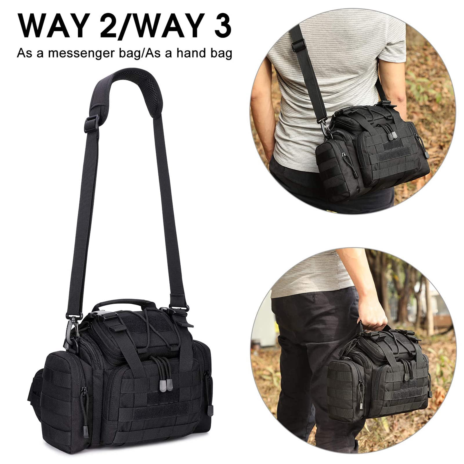 G4Free Sport Outdoor Waist Pack Sling Bag Hiking Fanny Pack Fishing Gear Crossbody Travel Bag