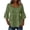 Army Green-03, variant on Women's Tiered Lace-Trimmed Top, Square Neck 3/4 Bell Sleeve Linen Blend Blouse for Summer Going Out