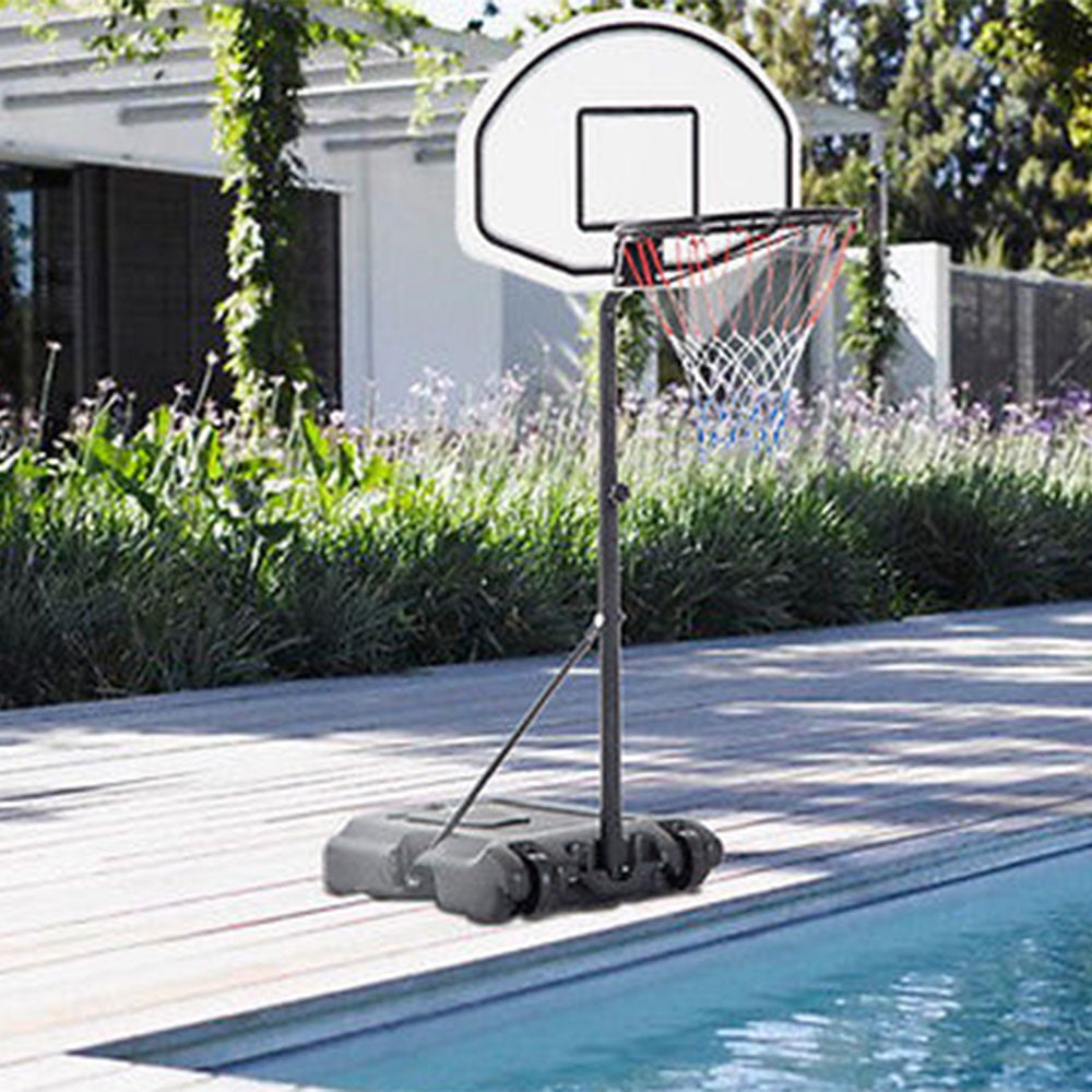 Basketball Hoop for Kids, 3-3.9ft Adjustable Basketball Goal with Wheels, Weather-resistant Basketball Backboard, Basketball Rim for Playing in Gym, Playground, Basketball Court, Backyard, Q11436