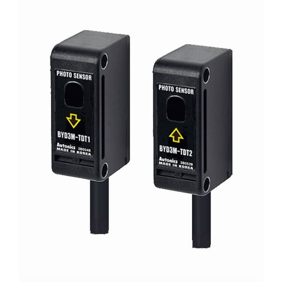 BYD3M-TDT  Autonics Sensor, Photo, Through Beam, Dark On, NPN Output, 12-24 VDC