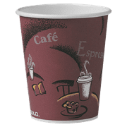 Solo® Paper Hot Cups, 10 Oz., Maroon, Carton Of 300