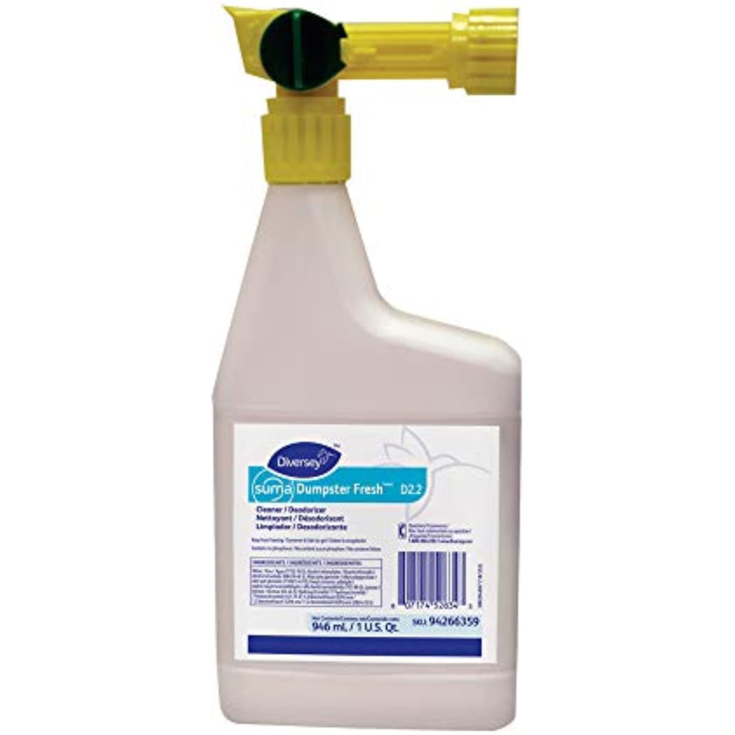 Diversey 94266359 Suma Dumpster Fresh Cleaner & Deodorizer, For Heavy