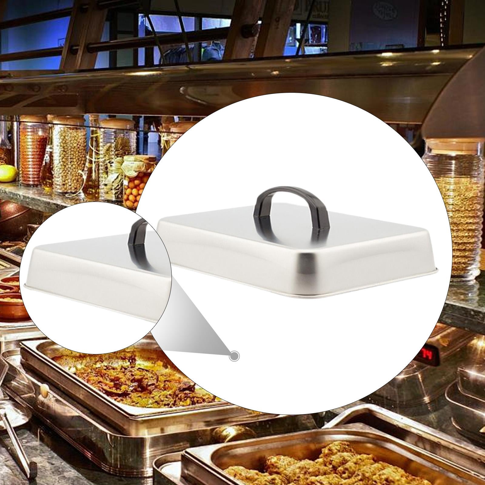 QSTDGVPW Grill Lid Rectangular Steaming Cover Lid for Flat Top Griddle Teppanyaki BBQ 31x24x5cm
