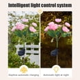 thumbnail image 5 of Solar Camellia Light Outdoor Waterproof 7-Bud LED Simulation Flower Stake Lamp for Garden Yard Patio Decoration with Warm White Light Automatic Operation, 5 of 6