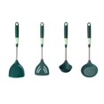 thumbnail image 1 of Juego de 4 utensilios de cocina de Silicona y acero inoxidable yuxing Verde y plateado, 1 of 5