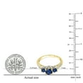 thumbnail image 2 of Dazzlingrock Collection Round Blue Sapphire & White Diamond 3 Stone Bridal Engagement Ring for Women in 10K Yellow Gold, Size 4.5, 2 of 3