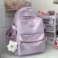 thumbnail image 4 of Gyujnb School Backpack, Student Backpack Adult Camping Travel Backpack Large Capacity Solid Color Casual Double Shoulder Bag, Backpack for School, 4 of 5