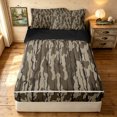 thumbnail image 2 of Manfei Abstract Camouflage Zipper Full Size Comforter Sets with Fitted Sheet and 2 Pillowcases, Mid Century Camo Zipper Bedding Set, Coyote Brown, Black Reversible, 4 Pieces, 2 of 7