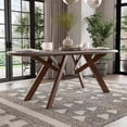 thumbnail image 3 of Furniture of America Pradan Solid Wood 3D Cuts Top Dining Table in Rich Walnut, 3 of 14