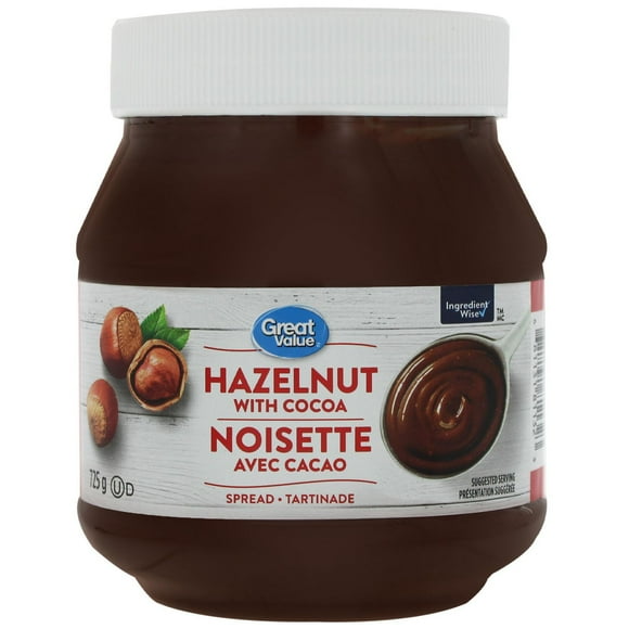 Tartinade noisette avec cacao Great Value 725 g