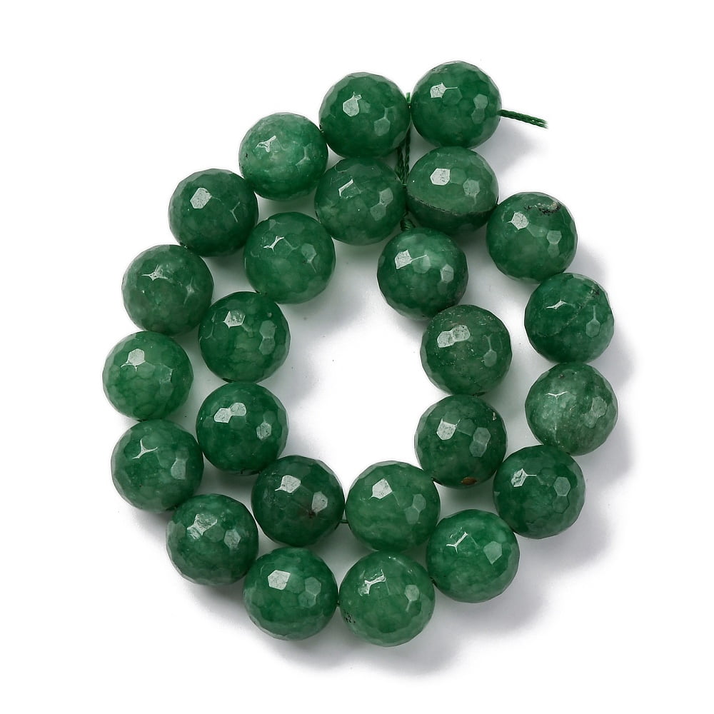 2strands Dyed White Beads Strands Faceted Round Green 15~16mm Hole: 1.5mm about 25pcs/strand 15.55''(39.5cm)