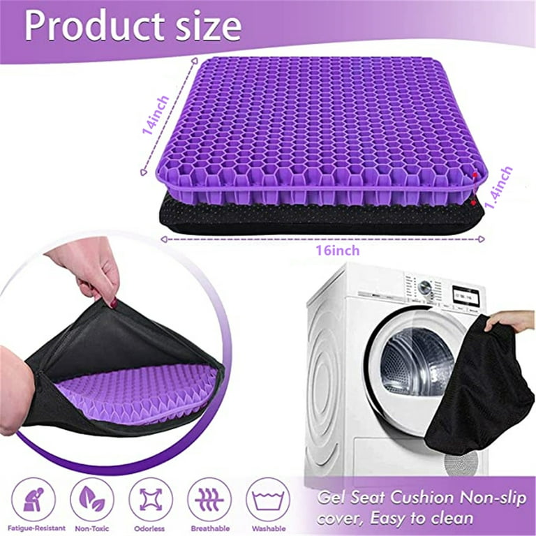 Gel Seat Cushion Double Thick Gel Cushion,Non-Slip Cover,Help in