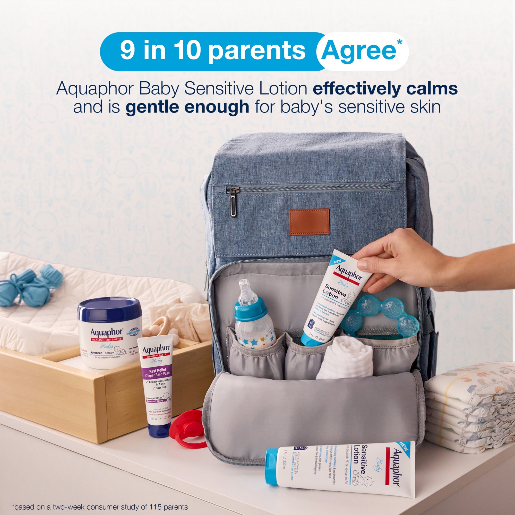 Aquaphor Baby Sensitive Lotion, Baby Lotion, 3 fl oz