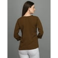 thumbnail image 2 of Prettify Women Straight Regular 3/4th Sleeve Casual Female Green Western Top, 2 of 5
