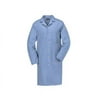 Bulwark Flame Resistant 7oz Cotton Lapel Collar Lab Coat - Light Blue - Medium