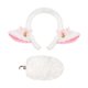 thumbnail image 2 of Conjunto de accesorios para disfraz de diadema con orejas y cola de cordero para juegos de rol. Blanco, 2 of 9