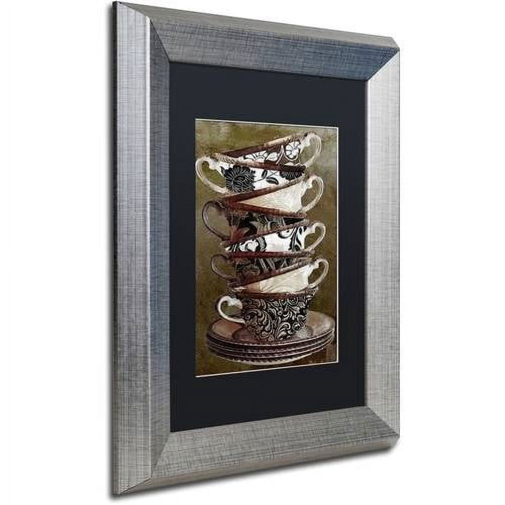Trademark Fine Art "Afternoon Tea II" Canvas Art by Color Bakery Black Matte, Silver Frame