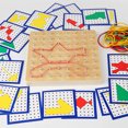 thumbnail image 3 of Injueey Wood Geoboard Mathematical Graphical with 23Pcs Latex Shape Bands Puzzles Cards Pattern Geometric Toys for Kid Type2, 3 of 6