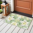 thumbnail image 5 of Spring Flower Area&nbsp;Rug 2x3ft Vintage Watercolor White Floral Green Leaf Plant Non-Slip&nbsp;Washable Square&nbsp;Rugs Soft Felt Indoor Floor Mat for Bedroom Kitchen Living Room Bathroom, 5 of 9