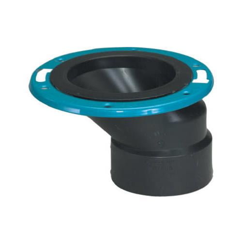 ABS 00820 0600HA Pipe Fitting, ABS/DWV Offset Closet Flange, 4 x 3In