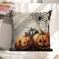 thumbnail image 6 of pumpkins spider web Linen toss pillowcase Decoration pillowcase Gift preferred 20x20" Cushion cover 2 set Sofa pillowcase Sofa bedroom living room car, 6 of 8