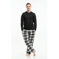 thumbnail image 7 of 2 Piece Mens Microfleece Pajama Sets – Ultra Soft PJ Pants with Henley Shirt, 7 of 7