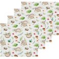 thumbnail image 2 of Cute Animals Sloth Washcloth 12x12in Set, 6 Pack Absorbent Cotton Towel Square Kitchen Dishes Towels, Soft Cleaning Face Hand Towel Fast Drying, 2 of 7
