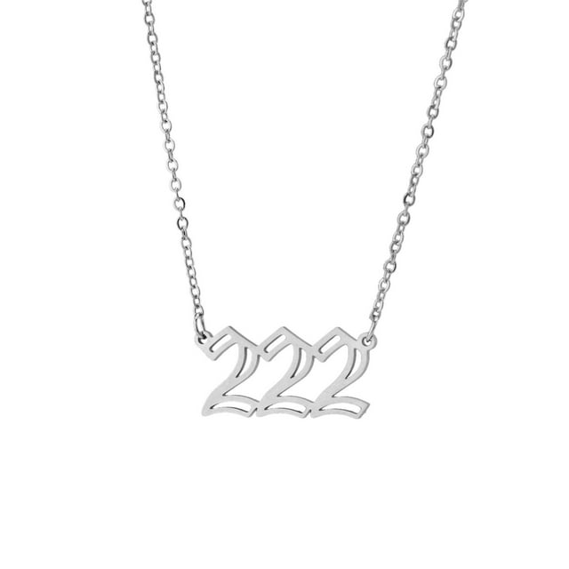 Uds. Colgante de collar con número de Ángel, collar de acero inoxidable chapado en oro/plata, joyería adecuada para mujeres Wmkox8yi sjalhkljlk774