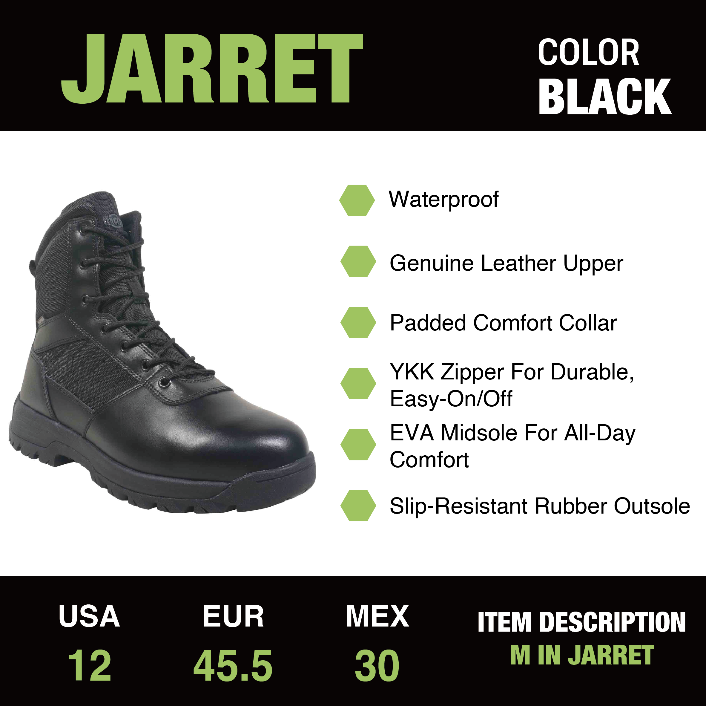 Interceptor Men's Jarret 8" Soft Toe Tactical Boots