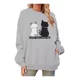 thumbnail image 1 of Sudadera De Mujer Con Capucha - Gato Blanco Y Negro, 1 of 5