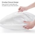 thumbnail image 4 of Silk Pillow Cases Standard Size Set of 2 Pack, White Satin Pillowcase for Hair and Skin, Super Soft Pillow Case with Envelope Closure (20x36 Inches), 4 of 4