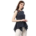 thumbnail image 3 of Yash Gallery Women's Cotton Embroidered Straight Top (Blue), 3 of 5
