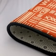 thumbnail image 4 of DouZhe Tapis de Style Mexicain Aztèque à Rayures Orange, Tapis de Sol Antidérapant Lavable en Machine, Style Paillasson, 63x48 Pouces, 4 of 6