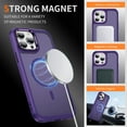 thumbnail image 2 of Dteck for iPhone 13 Pro Max Case with Magnetic, Compatible with MagSafe, Military Drop Protection Slim Translucent Matte Shockproof with Anti-Fingerprint Phone Case,Purple, 2 of 8