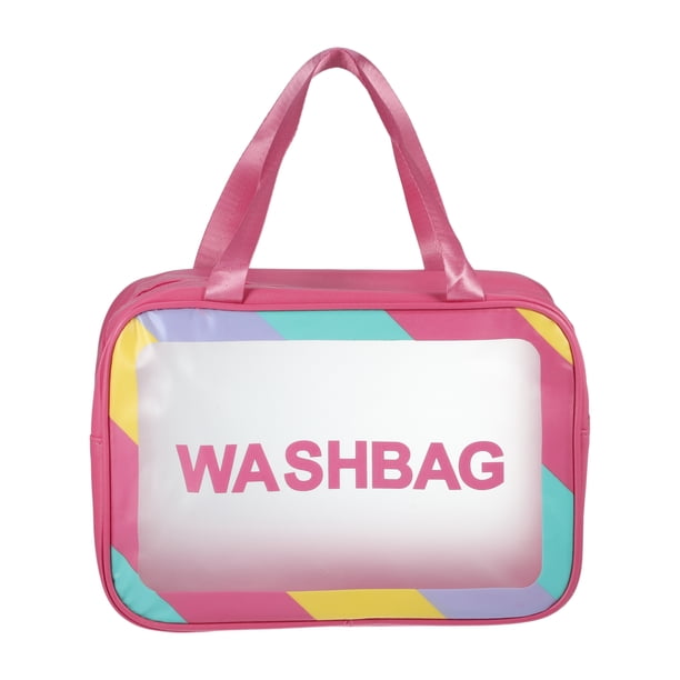 1 Pc Bolsa de Cosméticos Clara y Conveniente para Mujeres para Vacaciones, Camping y Viajes de Negocios Color Rosa Rojo-L