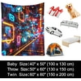 thumbnail image 6 of Lightning Bolt Blanket - Lightning Bolt Throw Blanket Lightning Bolt Gift Blanket for Girls Lightning Blanket for Adults Kids Lightning Fleece Blanket Camping, 60" x 50", 6 of 6