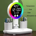 thumbnail image 3 of Lámpara de mesa LED luz de noche de lectura ajustable USB recargable sensor táctil con/reloj, 3 of 10