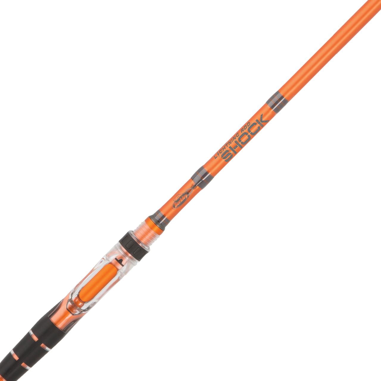berkley lightning shock rod baitcast 6'6 Casting Rod, 1 Piece Composite Medium Power Fishing for Freshwater or Saltwater Fishing, Shock Absorbing Tip, Orange : Sports & Outdoors modulus carbon composite blank construction delivers tremendous strength and a balanced feel Berkley Shock 7 Ft Medium