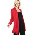 thumbnail image 2 of MOA COLLECTION Women's Solid Casual Lightweight Long Sleeve Loose Fit Knit Sweater Cardigan, 2 of 5