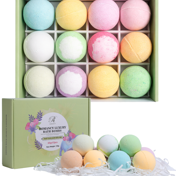 Bath Bombs Gift Set 12 Pack – Aromatherapy Spa Bath Fizzies with Lavender & Eucalyptus – Relaxing Self Care Gift for Women & Men