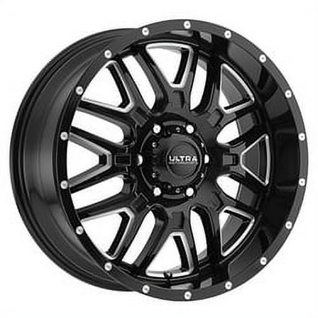 17" Black With Natural Accents Hunter 203 Wheel by Ultra Wheel 203-7983BM 12 Fits 2018 Chevrolet Silverado 1500