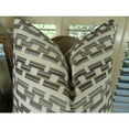 thumbnail image 3 of Plutus Brands Plutus Square Link Handmade Throw Pillow, 26" x 26", White/Gray, 3 of 4